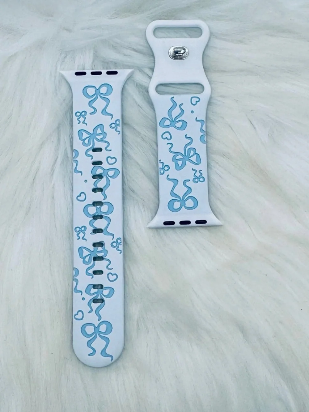 Berry Blue Bow Design Apple Watch Bands in 38mm 40mm 41mm